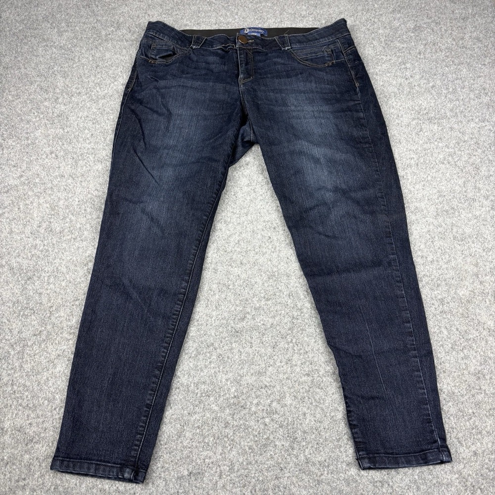 Democracy Ab Solution Jeans Women's 18W Dark Wash Skinny Stretch Blue Denim Plus